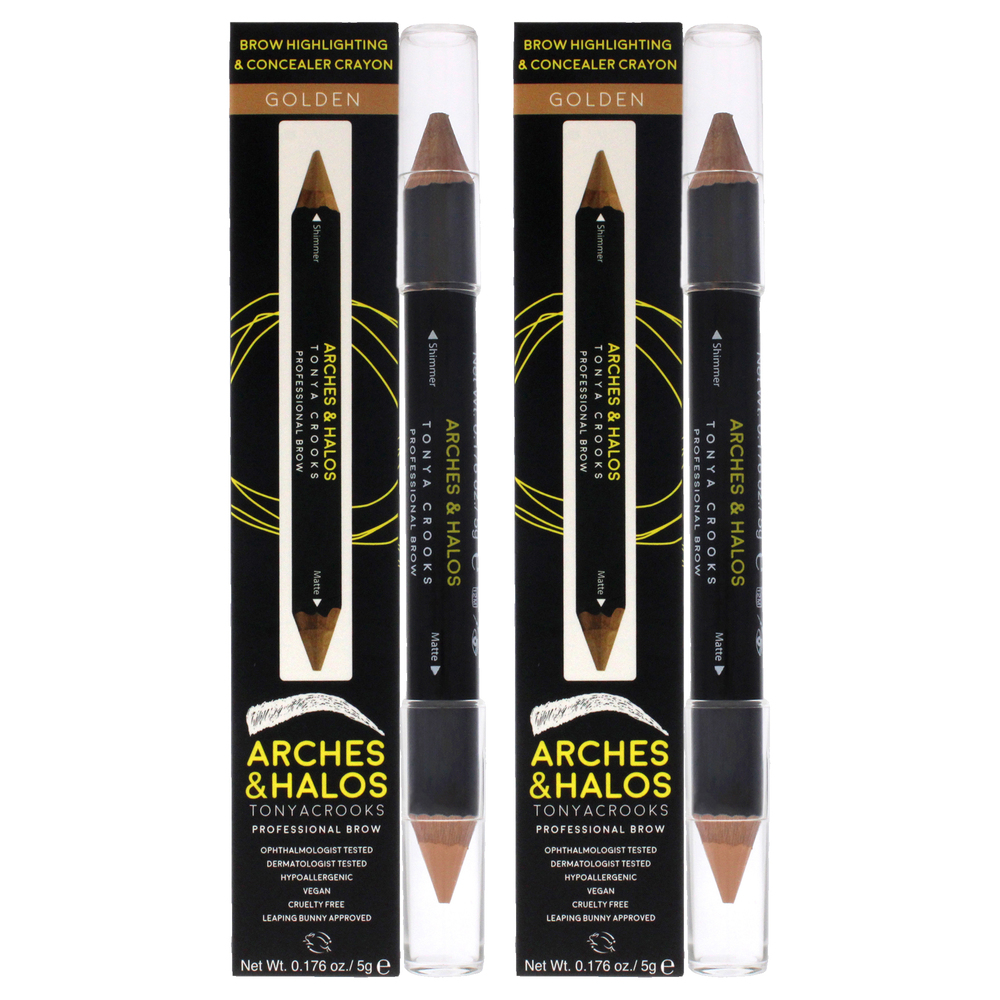 Brow Highlighting and Concealer - Golden - Pack 2 by Arches and Halos 0.176 oz